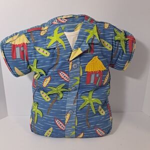Vintage Hawaiian Shirt Decorative Novelty Pillow Accent Throw Pillow